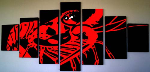 Set of canvases made from 1 picture